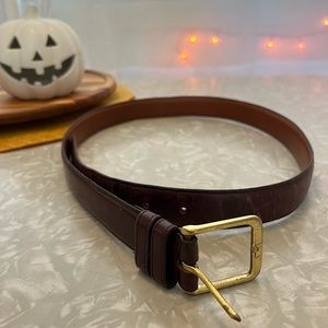 Coach burgundy leather belt